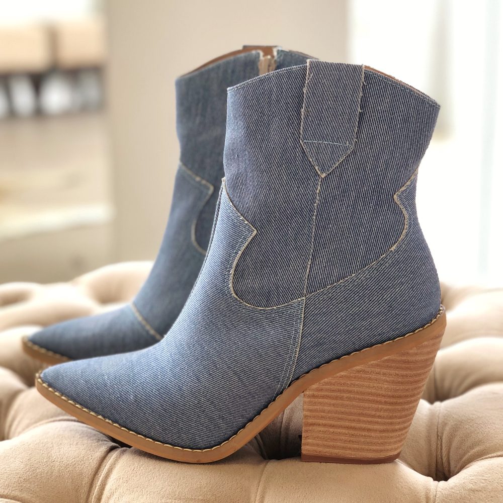 bota western feminina cano curto