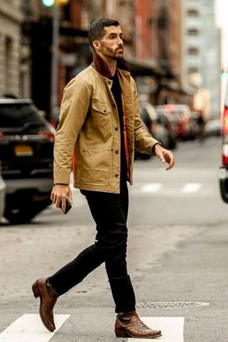 vestido e bota combinação