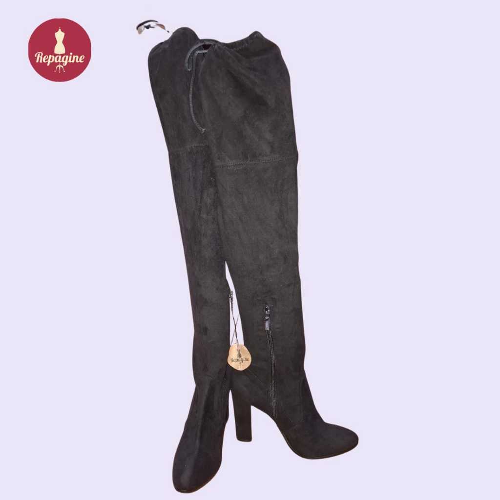 bota over the knee schutz preta