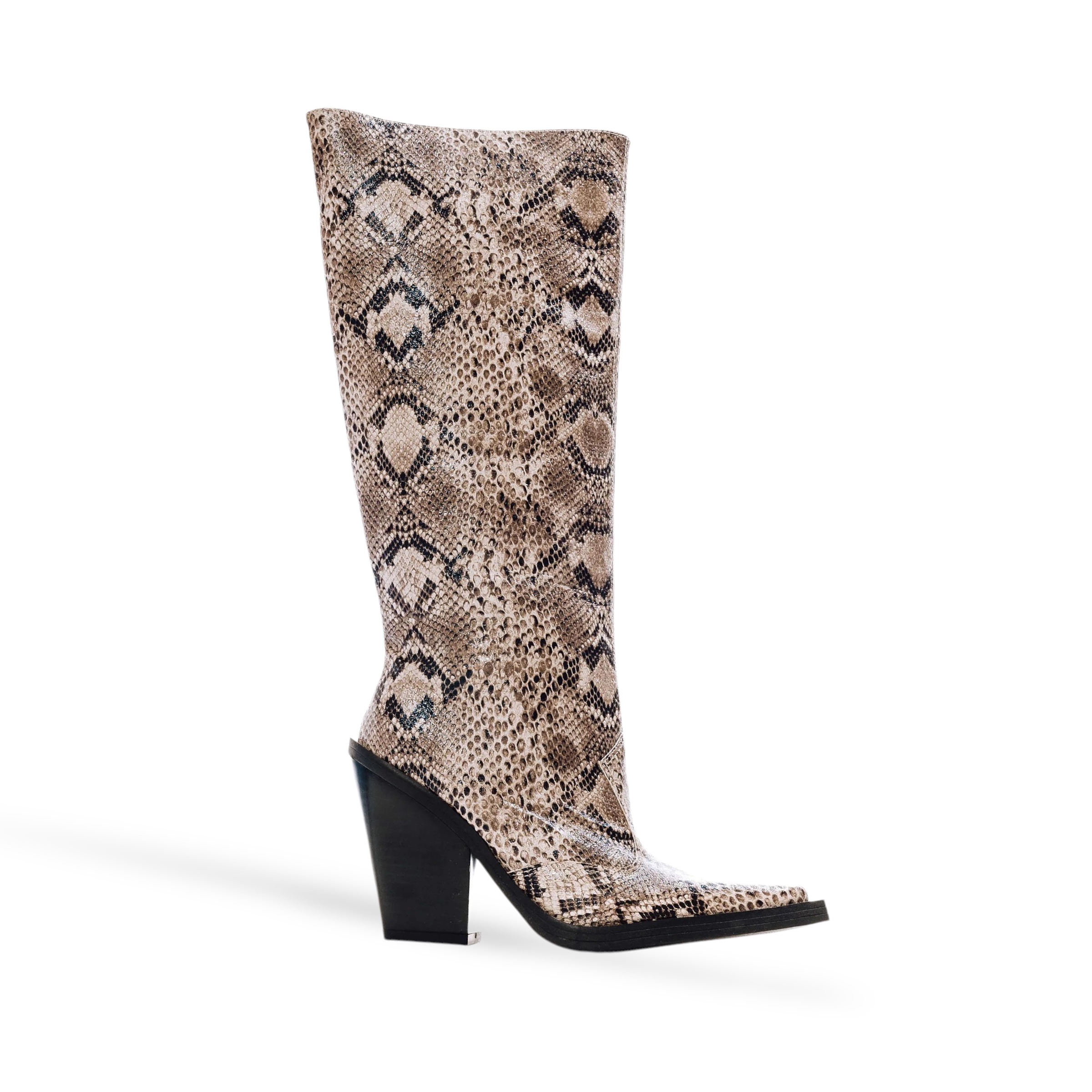 botas de cano longo em camurça