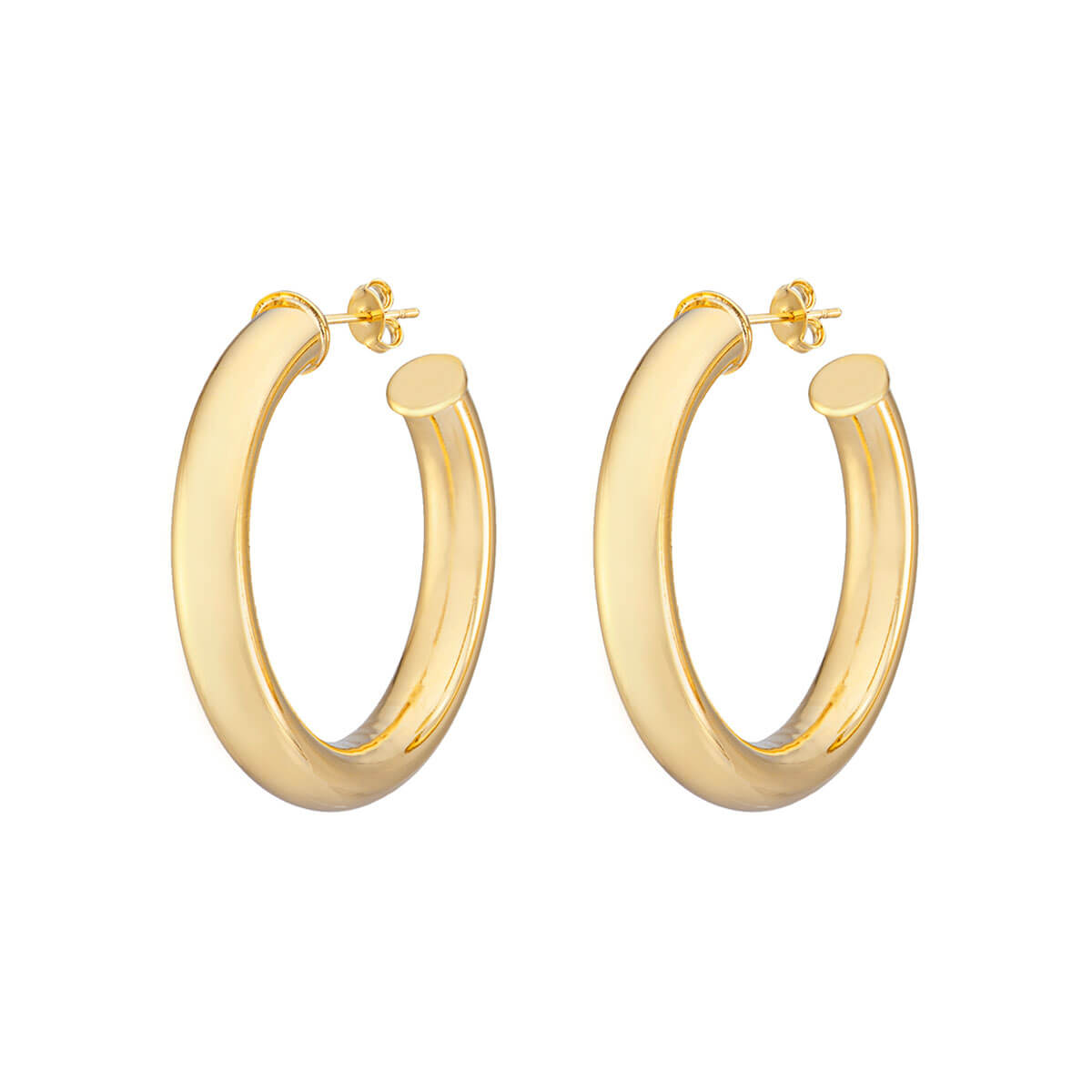 brinco de argola dourado 18k