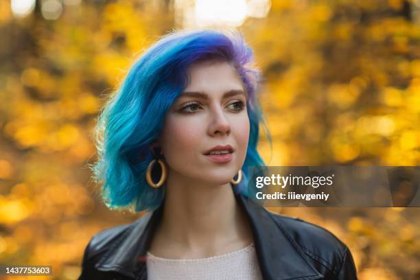 cabelo azul com roxo
