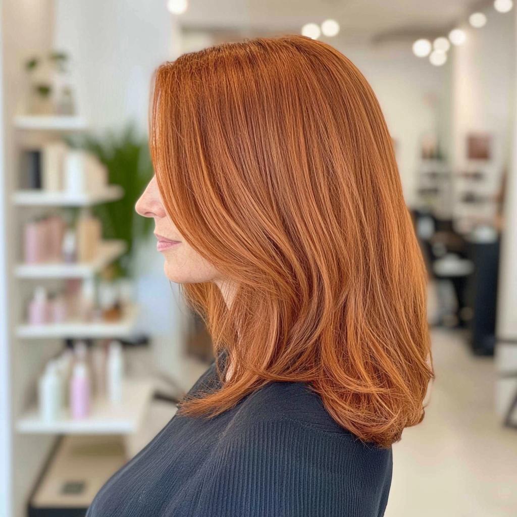 cabelo ruivo acobreado