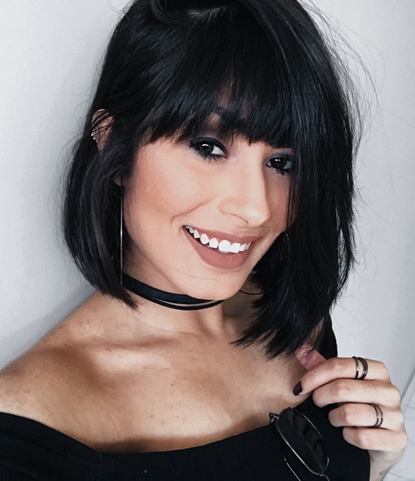 cabelo curto com franja 2026