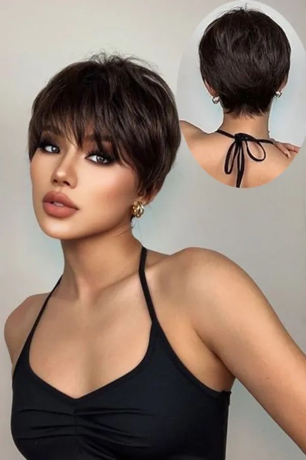 corte curto liso feminino