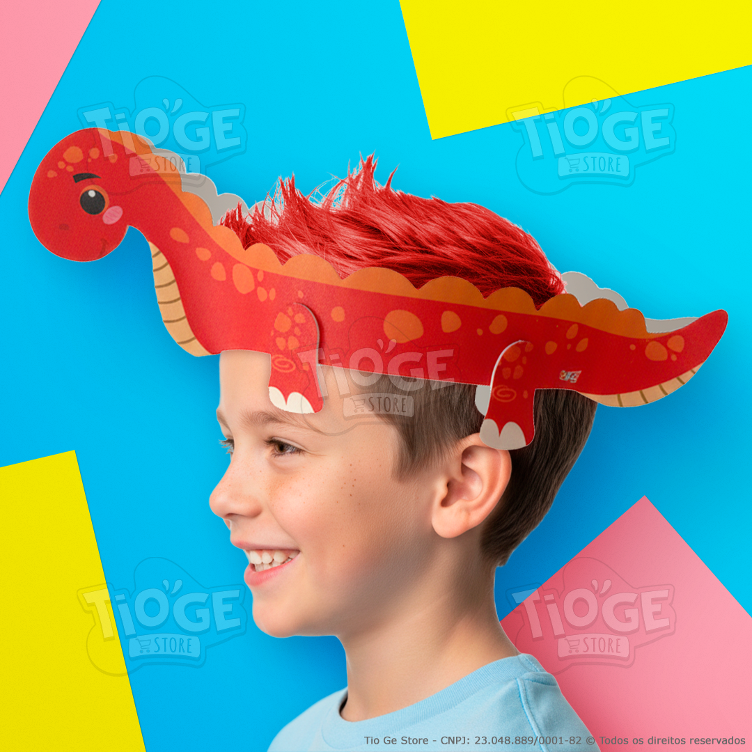fantasia dinossauro cabelo