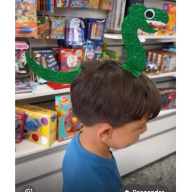 adereço cabelo dinossauro