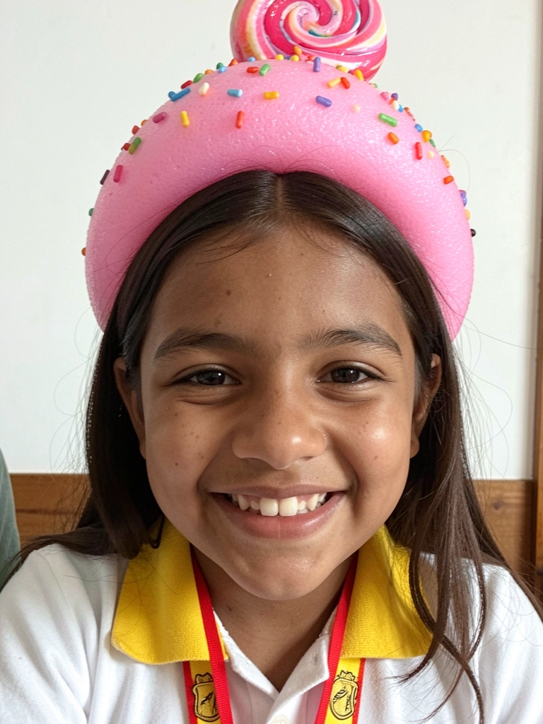 Crianças com penteados coloridos e criativos sorrindo juntas.