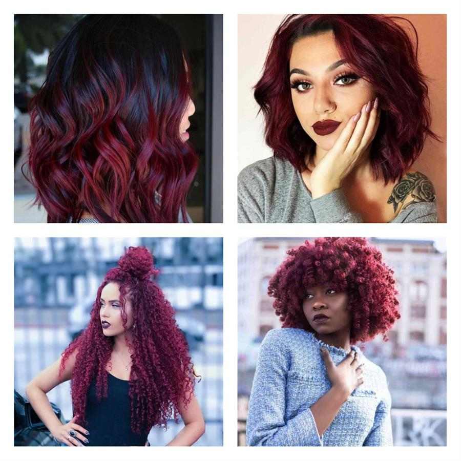 cabelo marsala cacheado