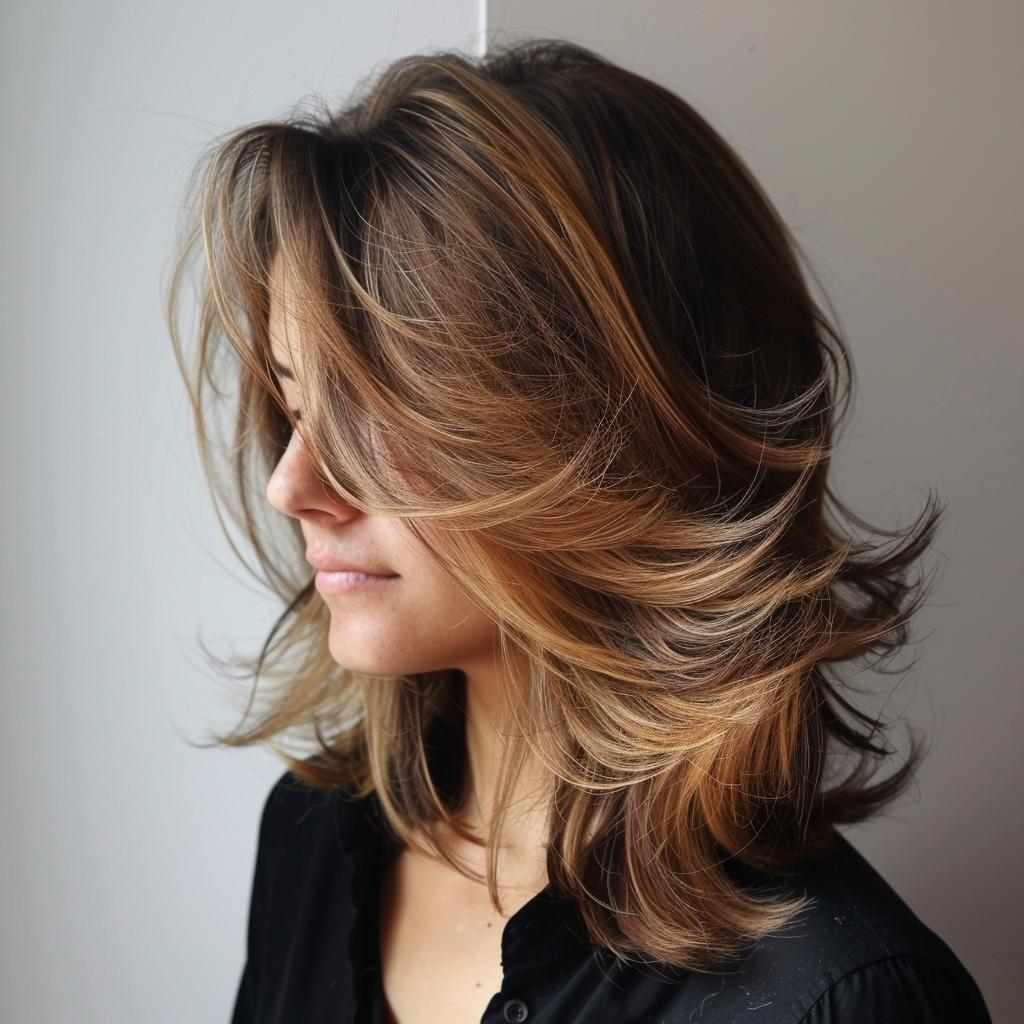 cabelo repicado liso