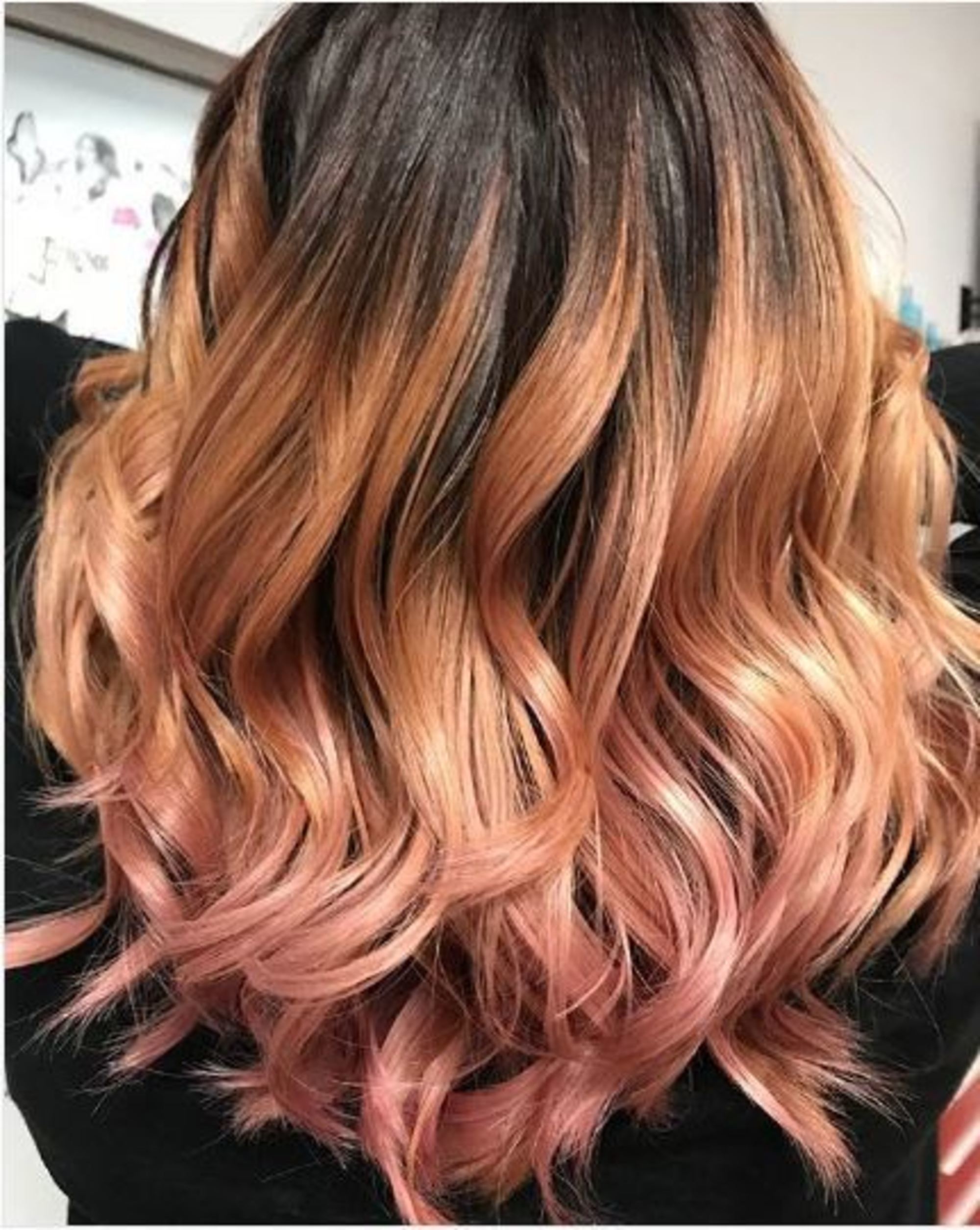 cabelo pink gold