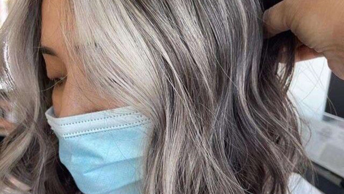 cabelo grisalho com brilho