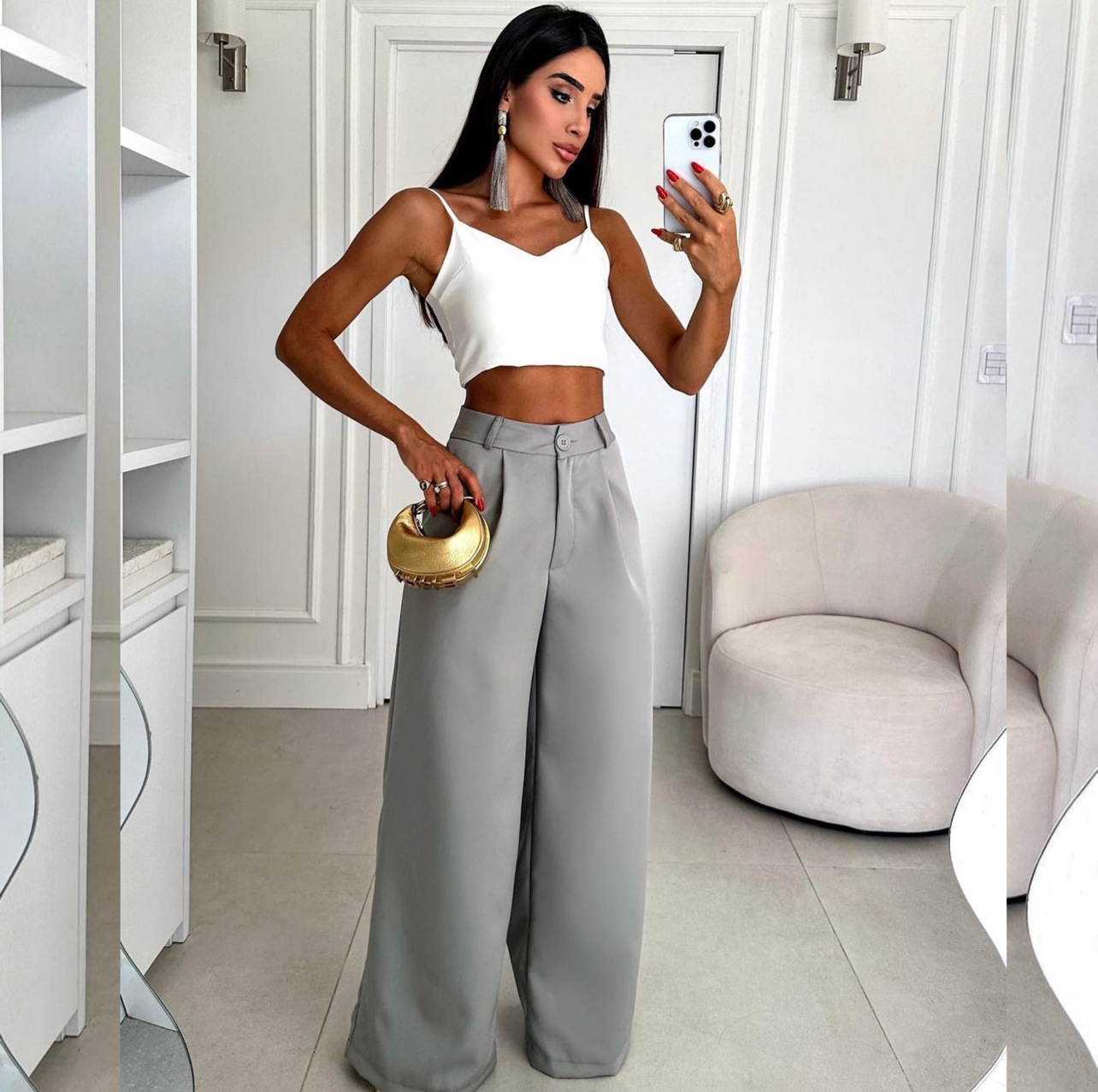 calça pantalona feminina
