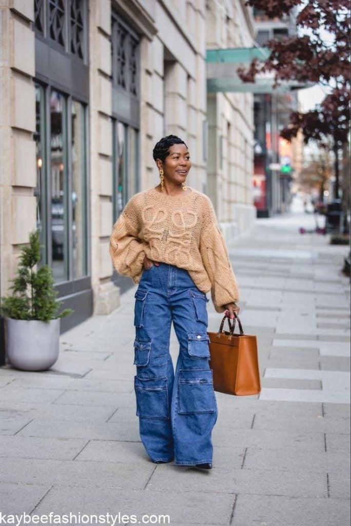 calça cargo com bolsos