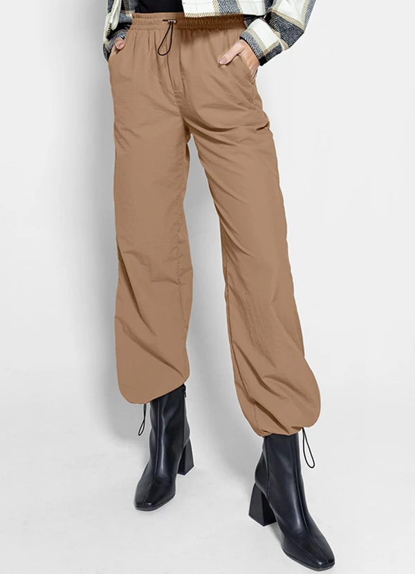 calça parachute preta renner