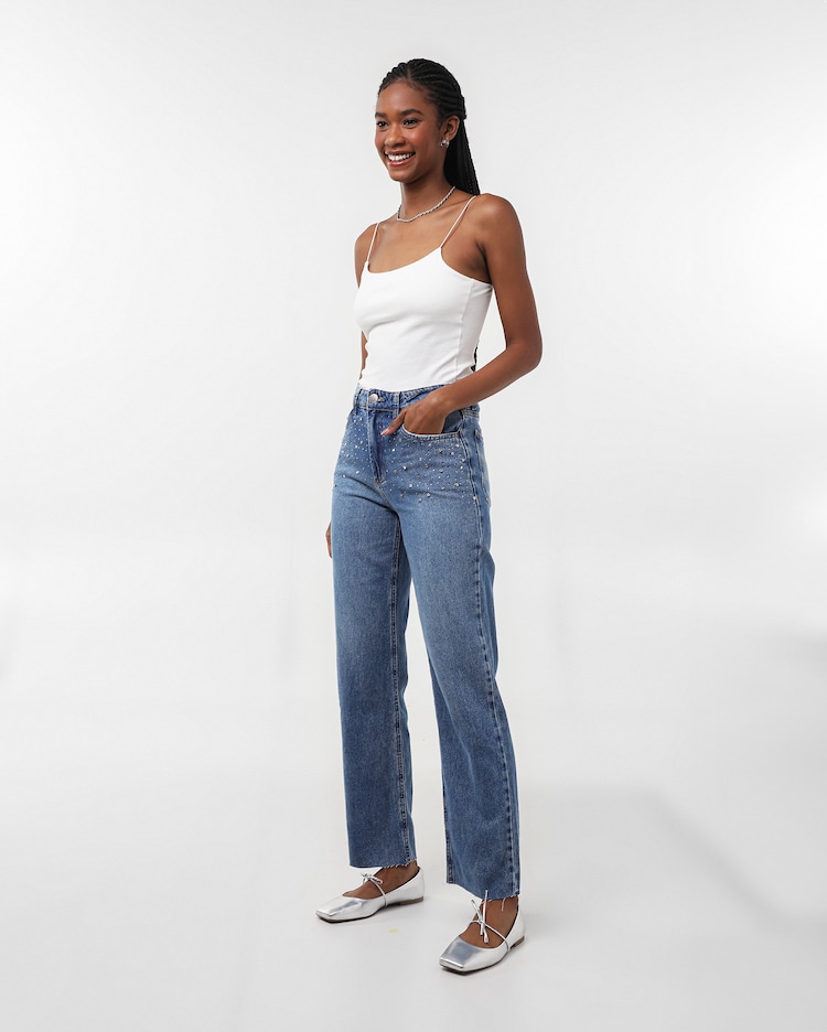 calça jeans feminina lavagem escura