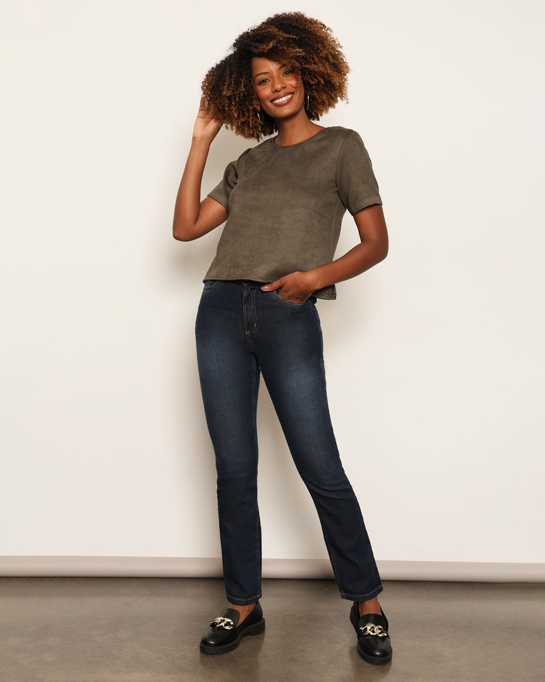 calça jeans feminina cintura média