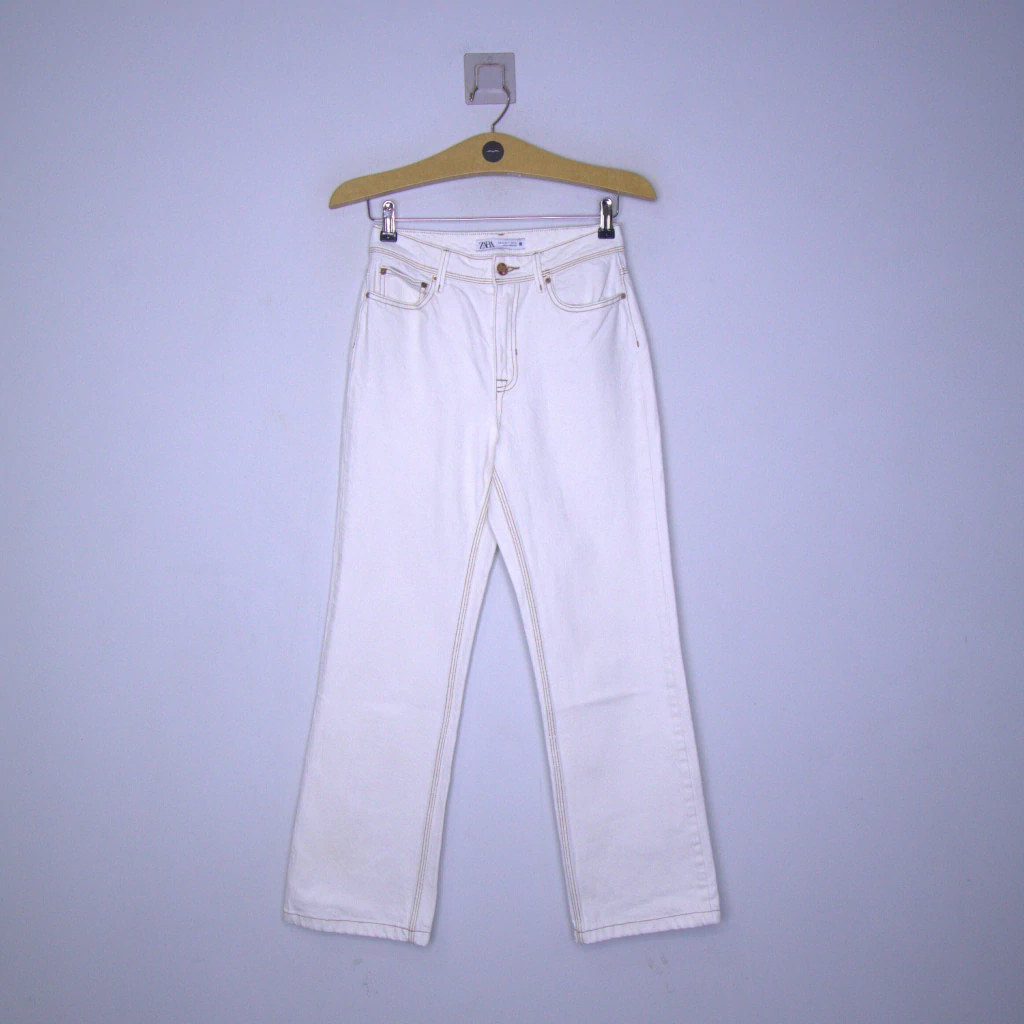 jeans wide leg cintura alta zara