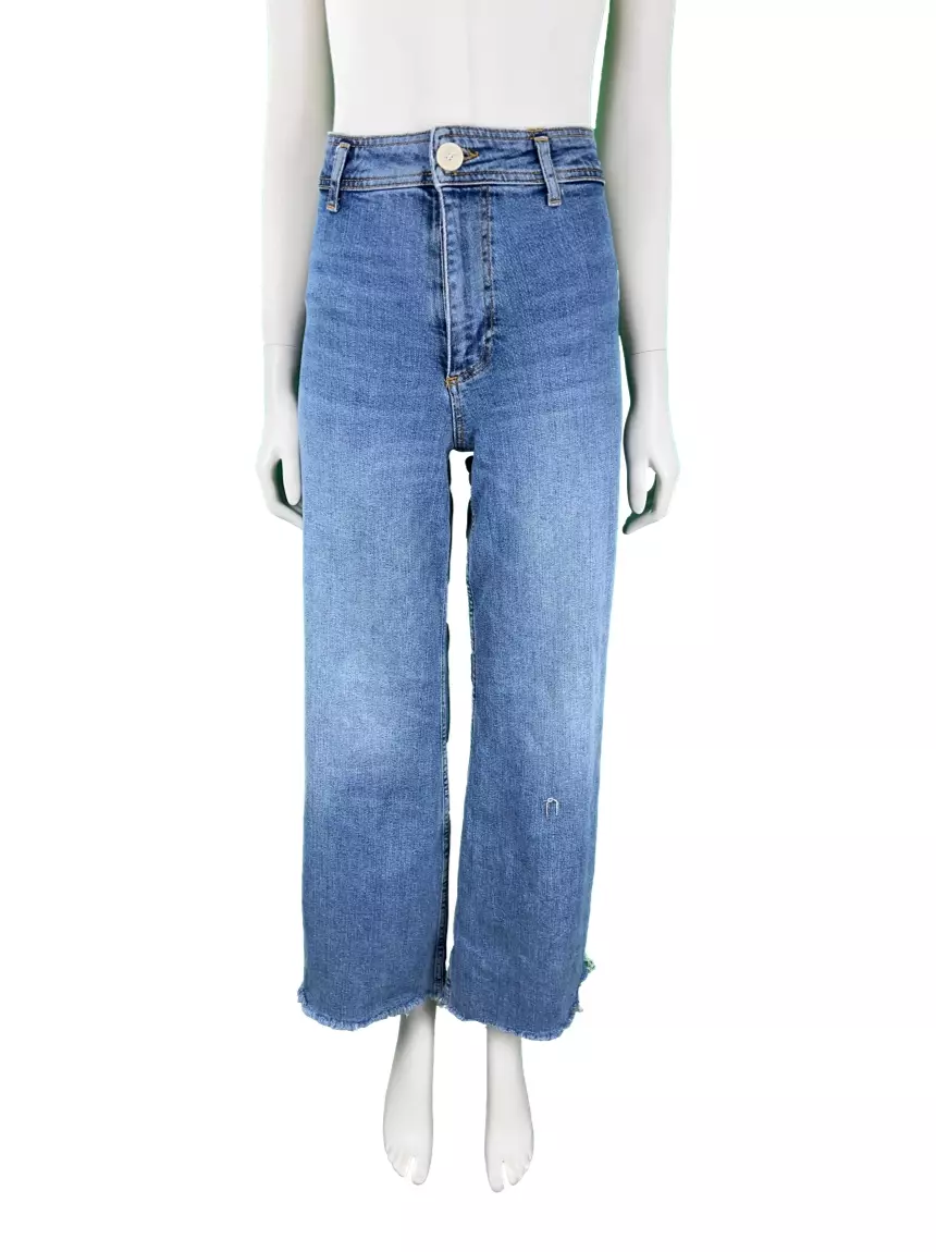 jeans wide leg cintura alta zara