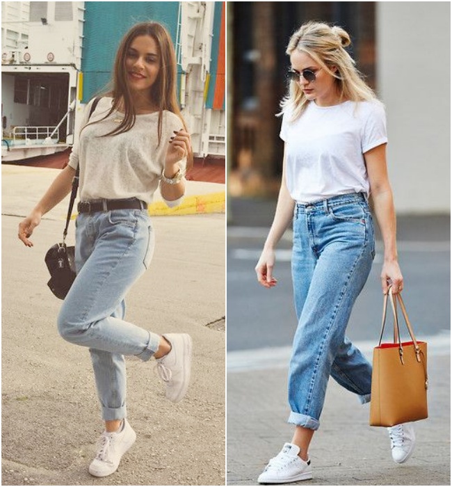 looks casuais com calça mom e all star
