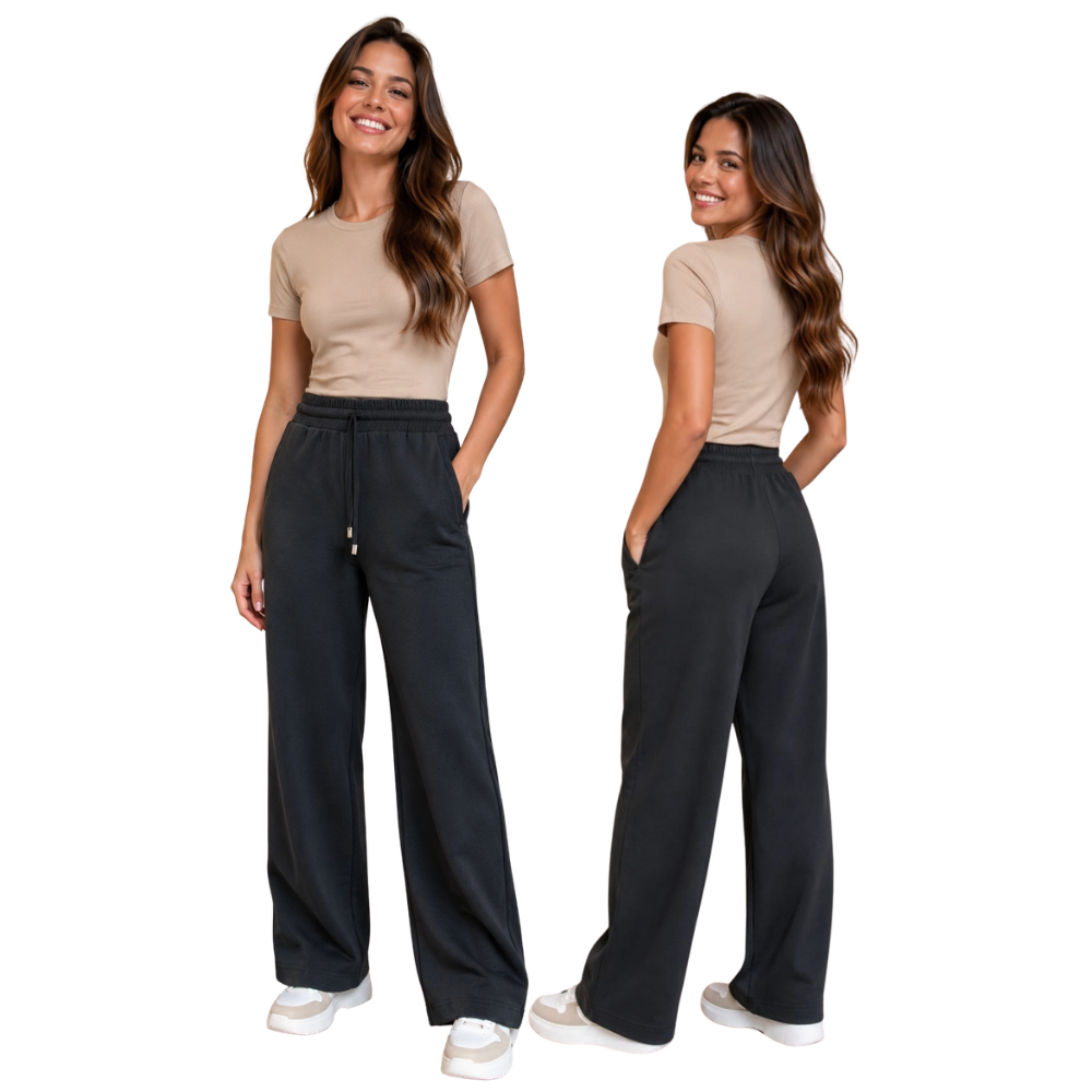 calça pantalona estampada