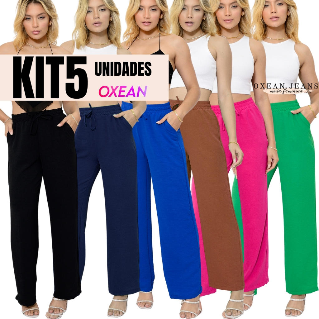 calça pantalona moletinho