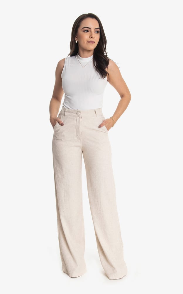 calça pantalona para ficar em casa