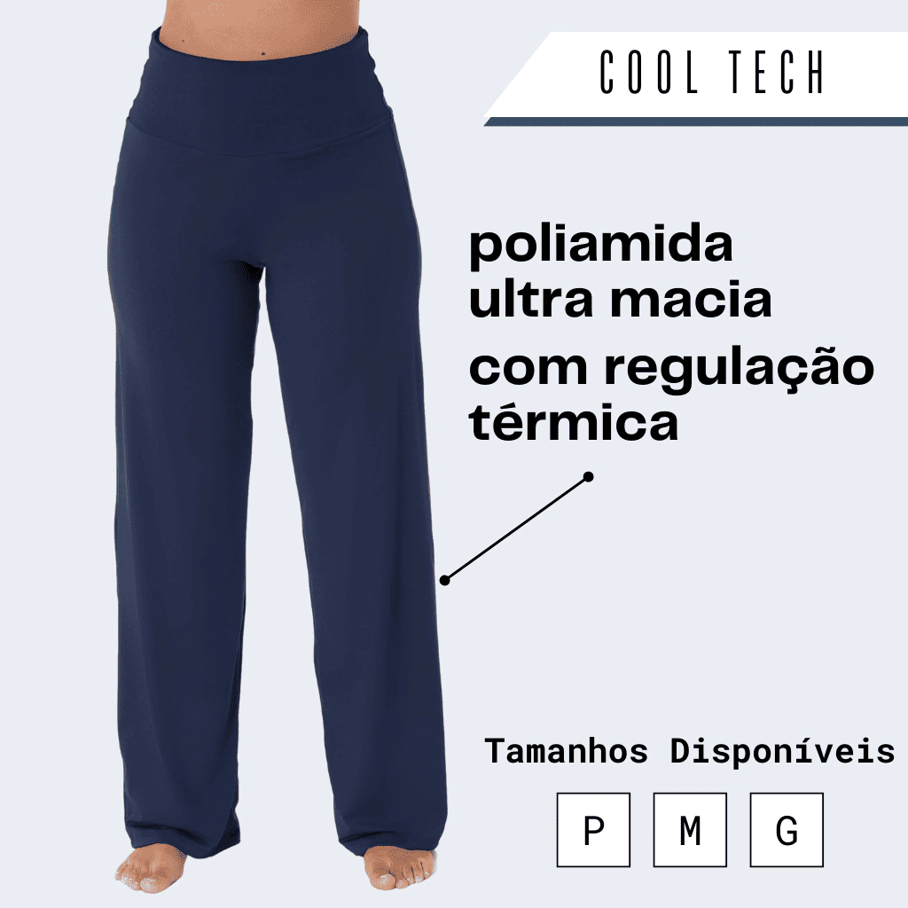 calça pantalona cintura alta