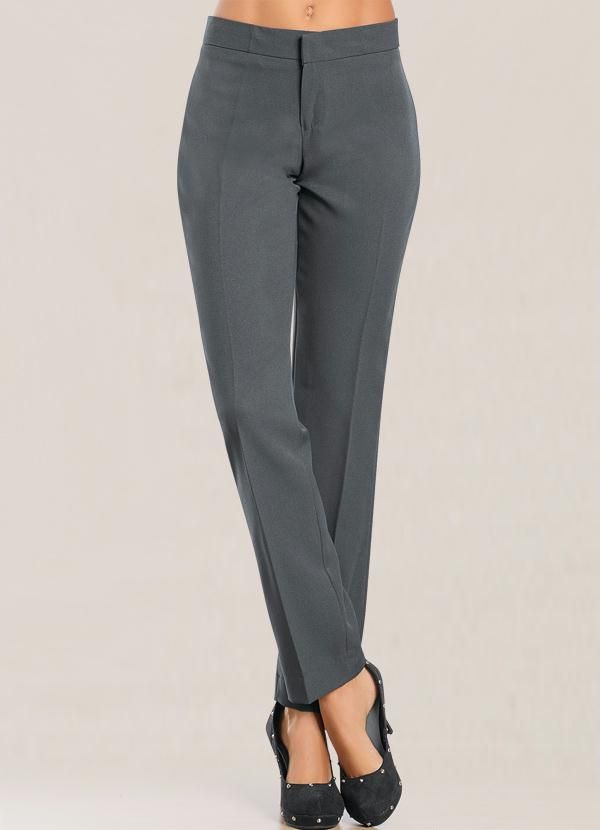 calça social feminina elegante corte reto