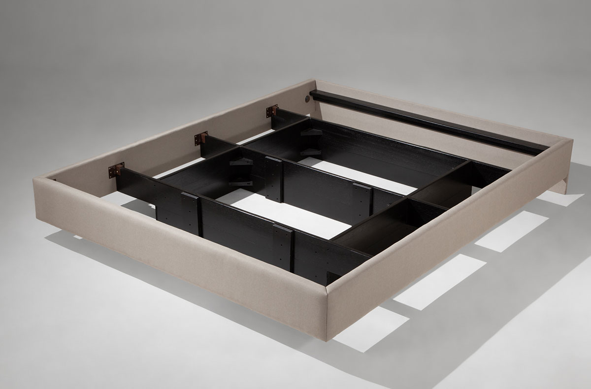 cama flutuante estofada