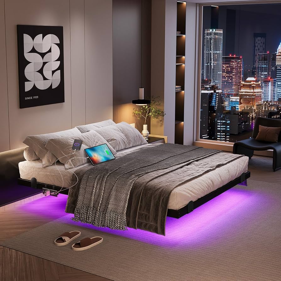 cama flutuante quarto