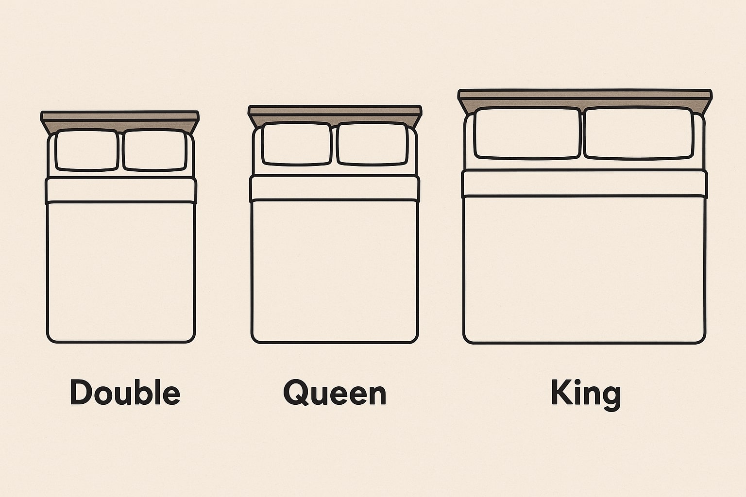 diferença de espaço cama queen king
