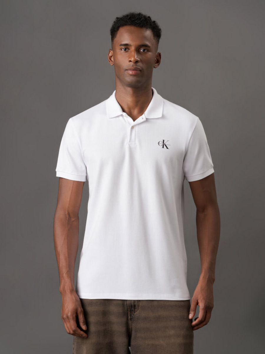 camisa polo calvin klein azul marinho