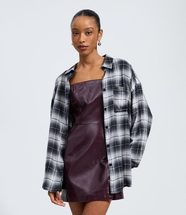 camisa xadrez feminina flanelada plus size