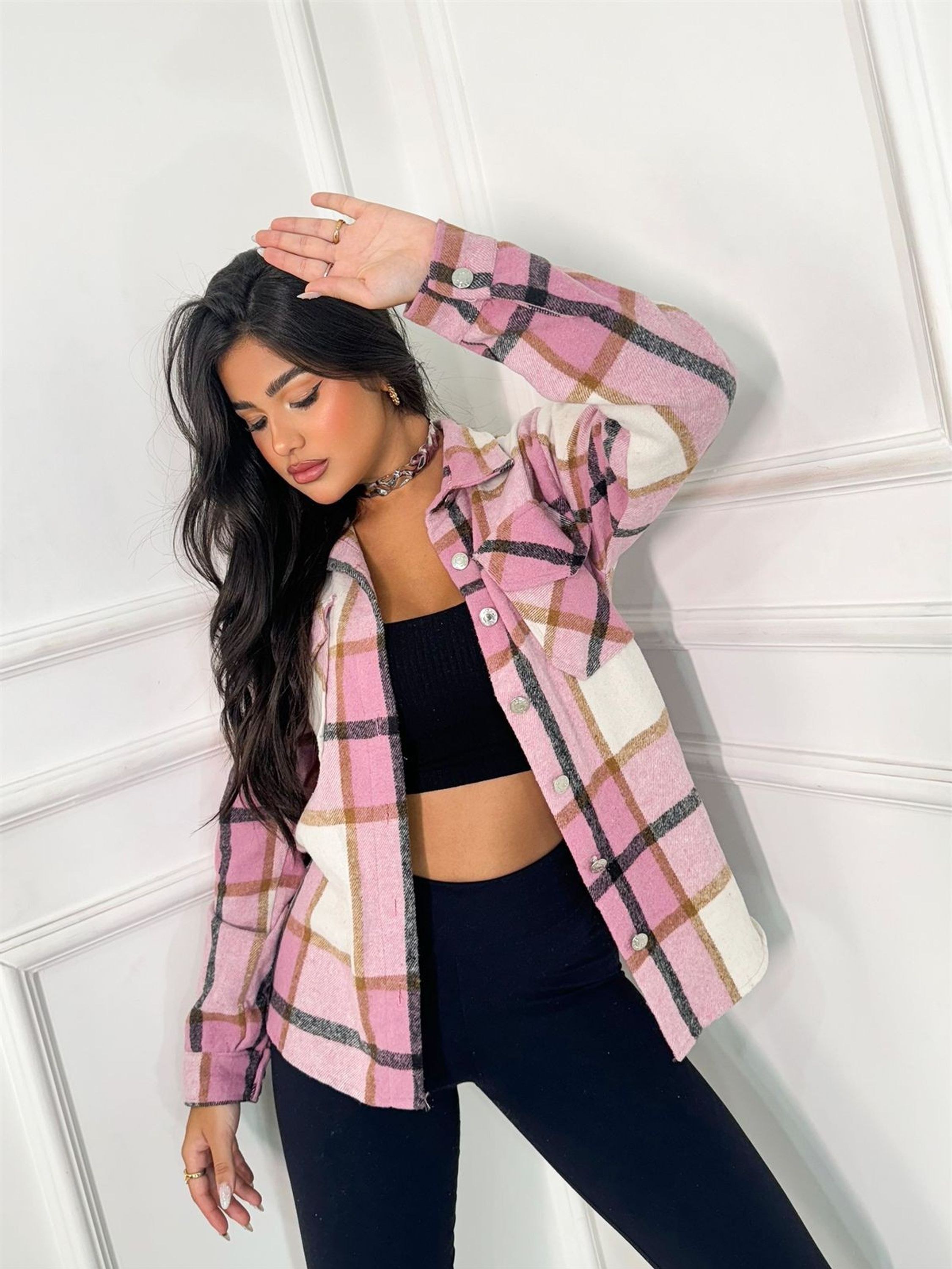 camisa xadrez feminina flanelada com capuz