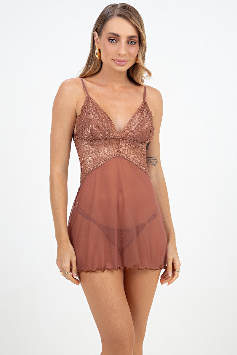 camisola longa transparente