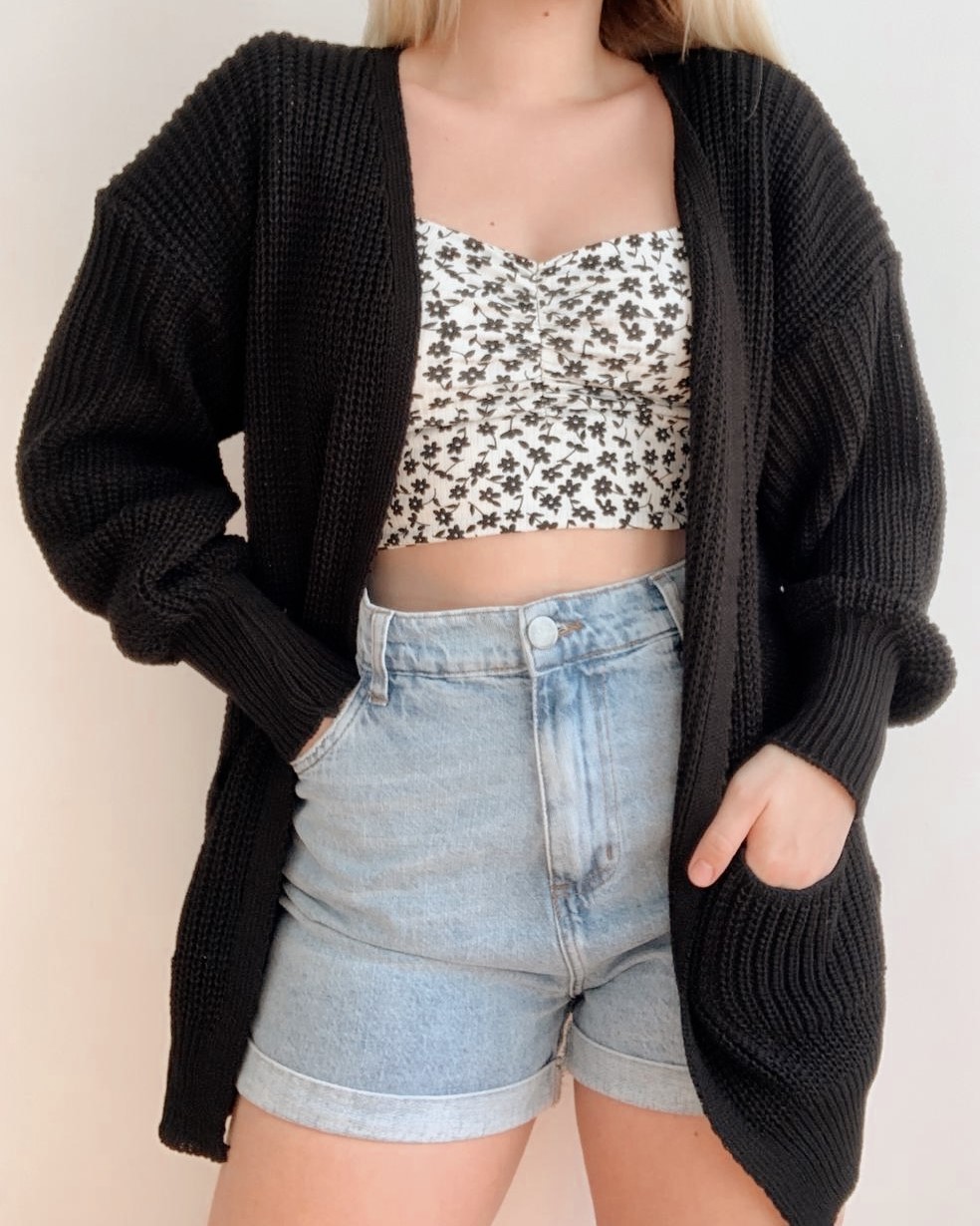 como usar cardigã de tricot feminino