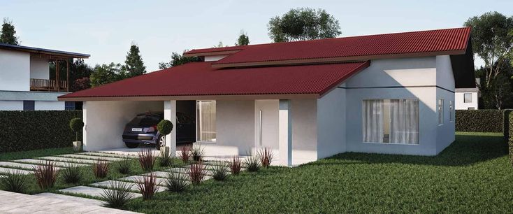 casas com telhado moderno