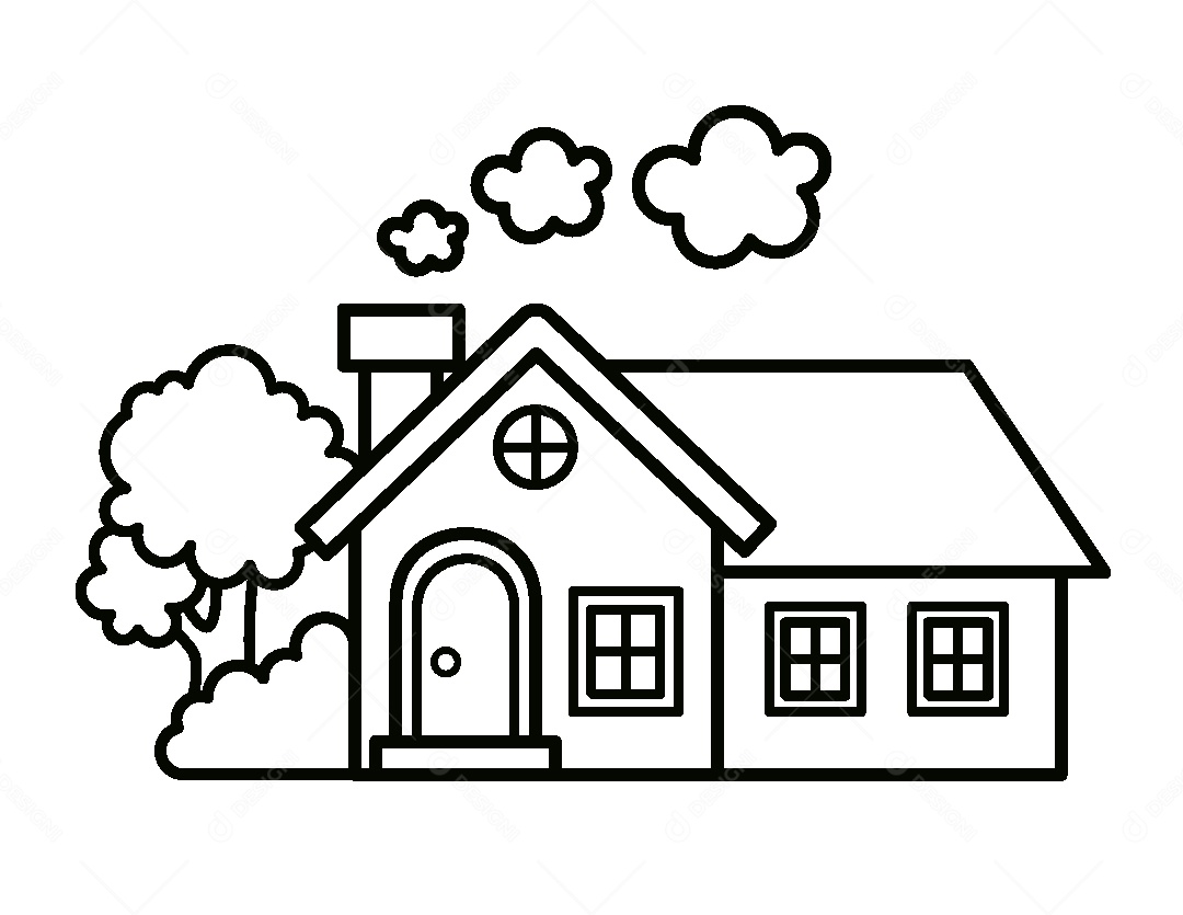 como desenhar uma casa passo a passo