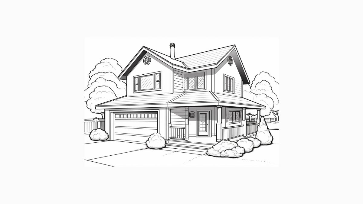 desenho de casa para crianças