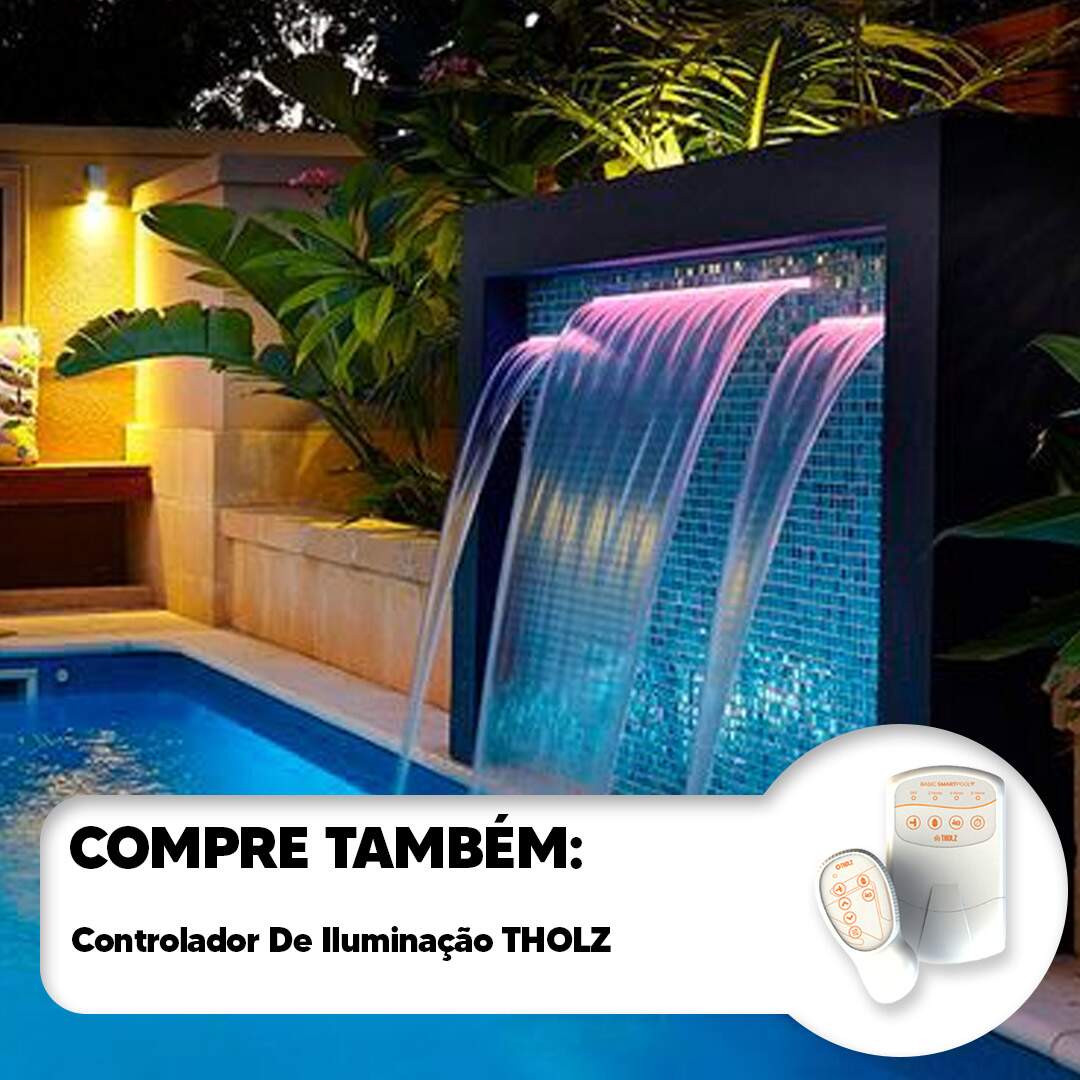 cascata embutida piscina fibra