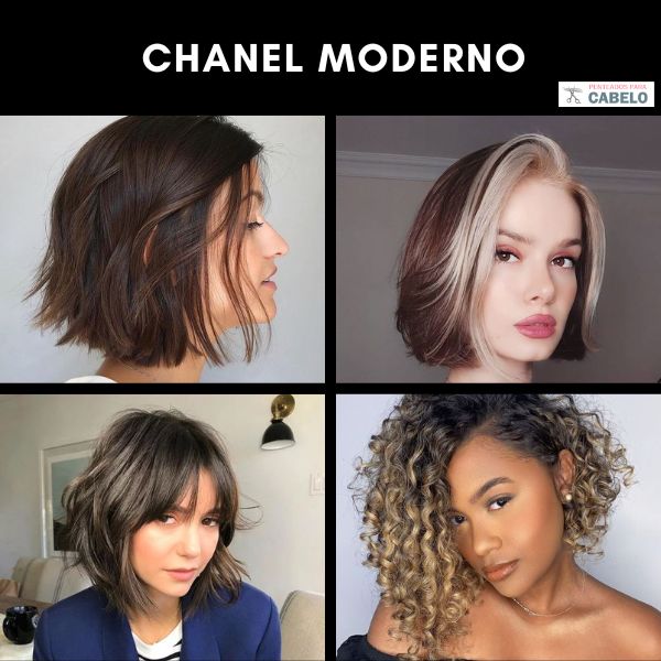 chanel curto com volume
