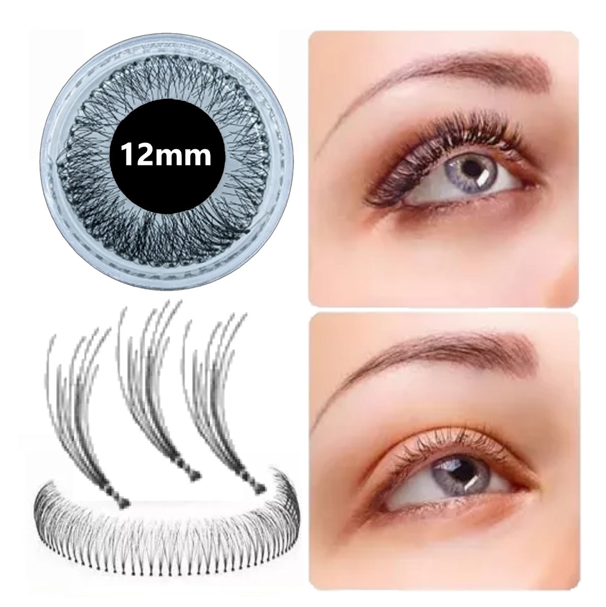 como aplicar cílios postiços em olhos pequenos