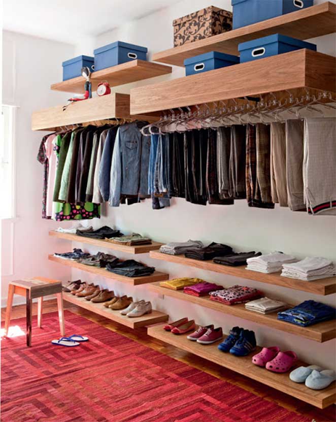 organização de closet pequeno
