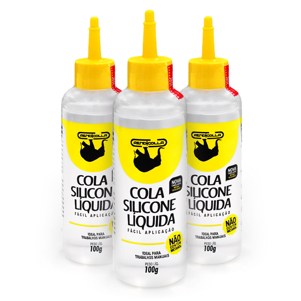 cola de silicone transparente
