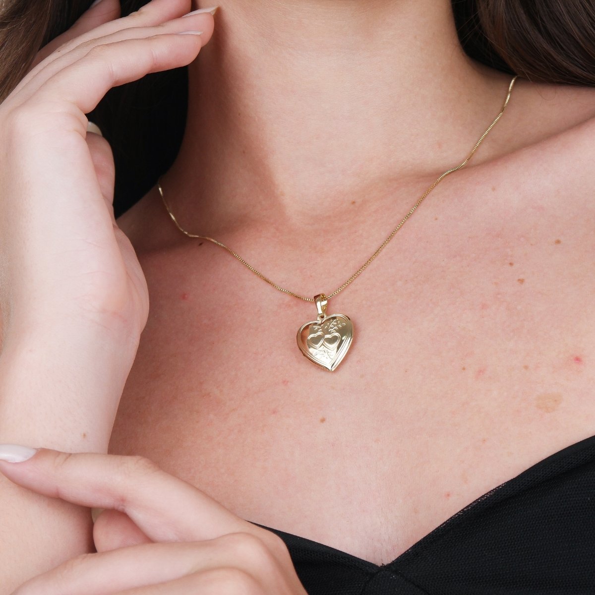 relicário ouro 18k coração
