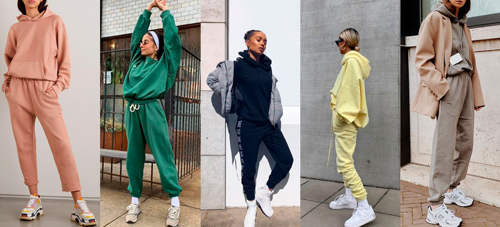 looks com conjunto de moletom e tênis plataforma