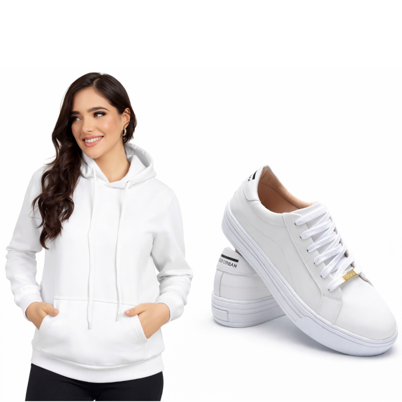 acessórios para look moletom tênis tratorado