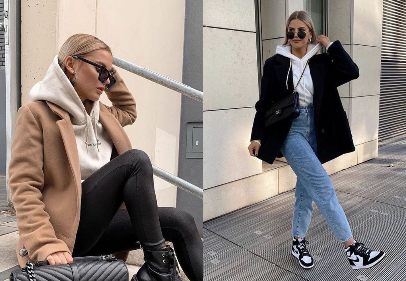 como usar moletom oversized com tênis tratorado