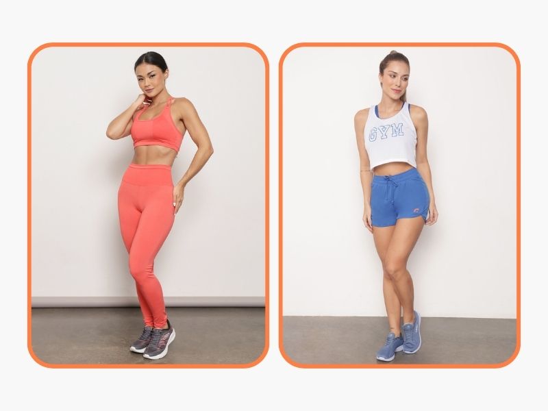 como combinar cores roupa academia